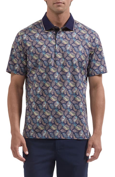 Vidal OoohCotton® Palm Print Polo