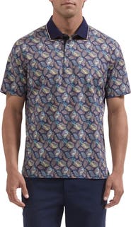 Bugatchi Vidal OoohCotton® Palm Print Polo