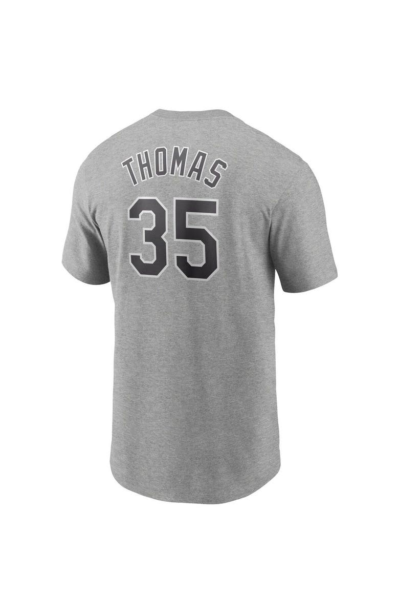 Nike Men's Nike Frank Thomas Heathered Gray Chicago White Sox Cooperstown Collection Name & Number T-Shirt, Alternate, color,