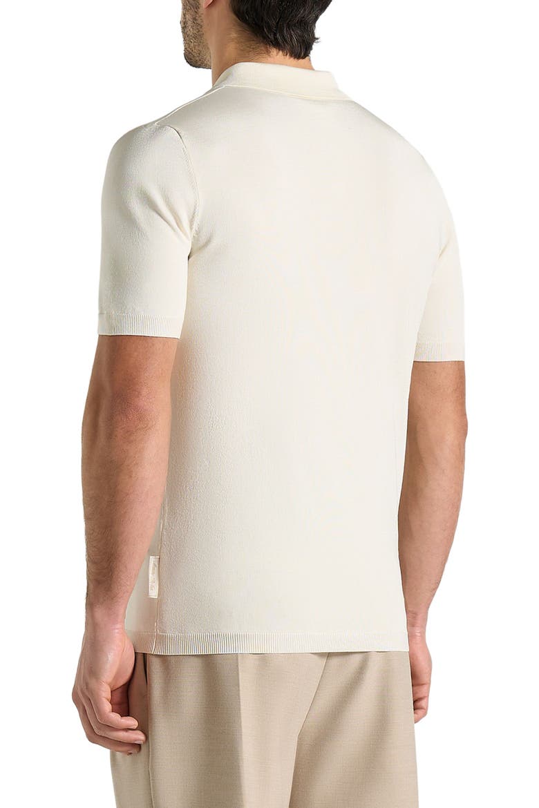 Bryn Luxe Knitted Polo Top, Alternate, color, Cream
