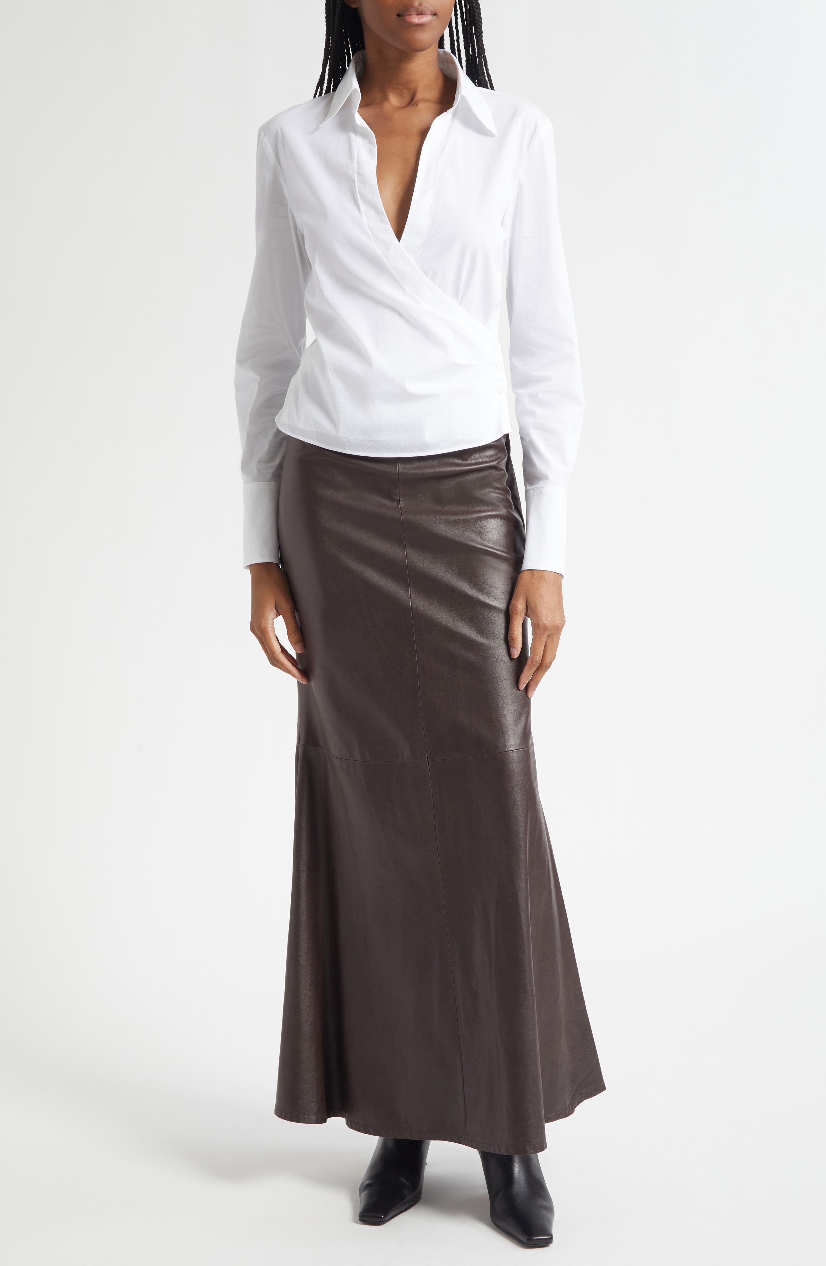 At Last Leather Maxi Skirt - image 2