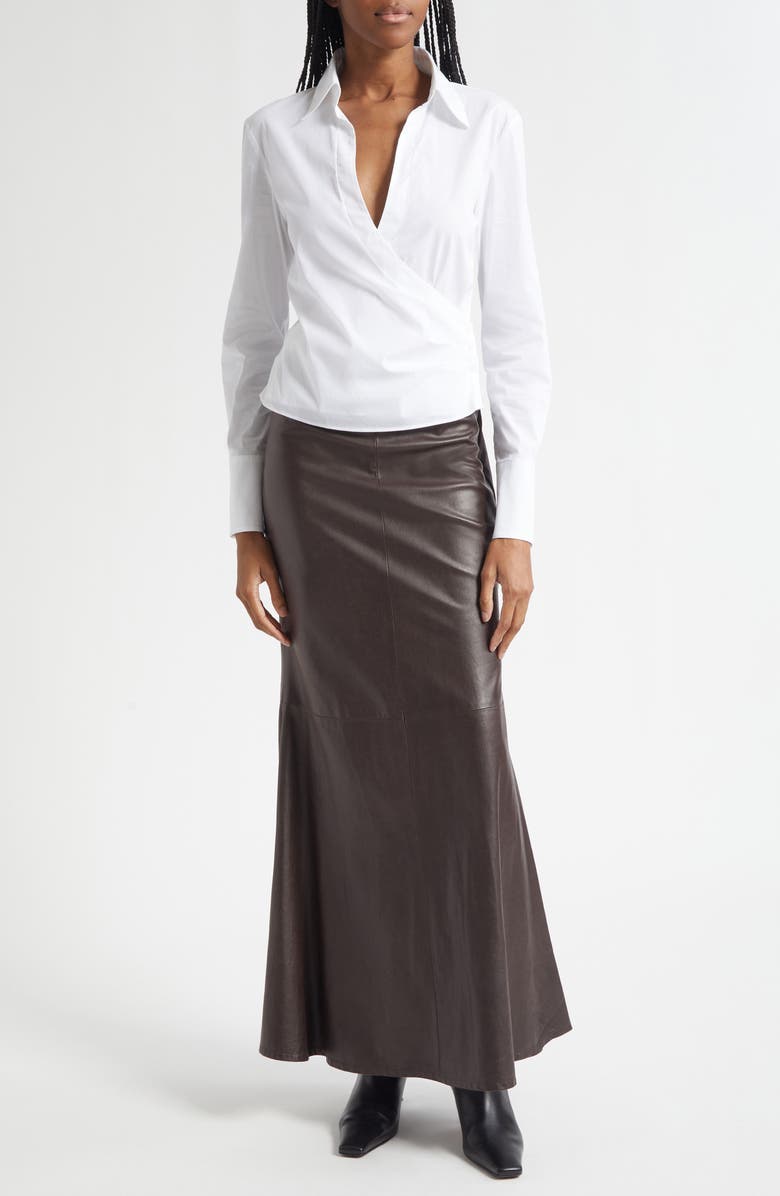 TWP At Last Leather Maxi Skirt, Alternate, color, Delicioso