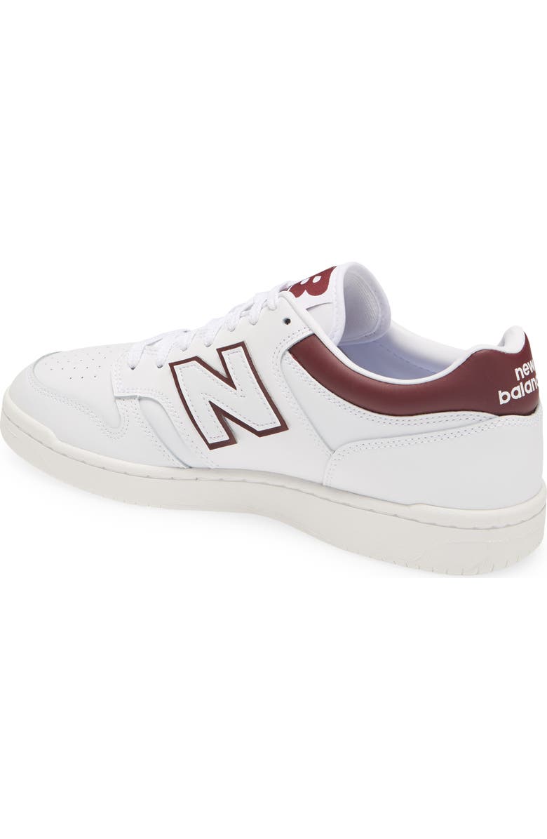 New Balance 480 Basketball Sneaker, Alternate, color, White/ Burgundy