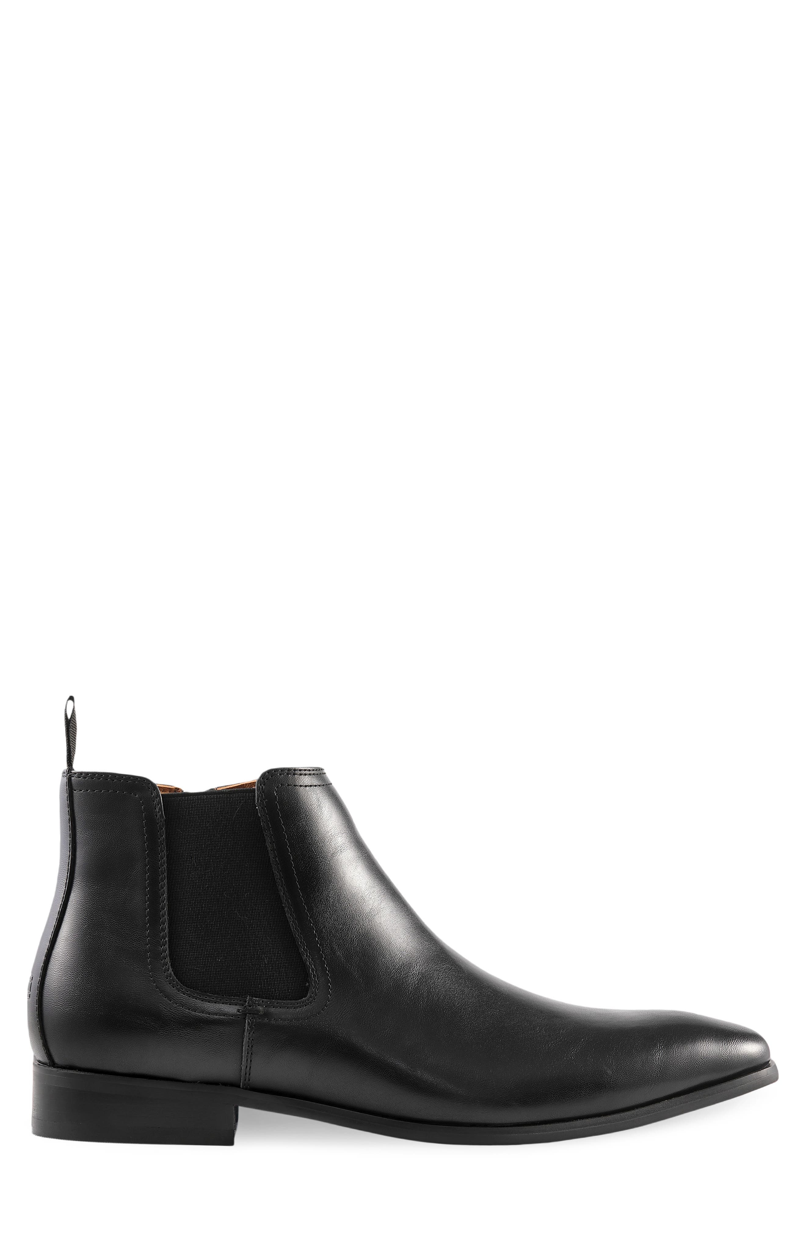 Solter Faux Leather Chelsea Boot, Alternate, color, BLACK