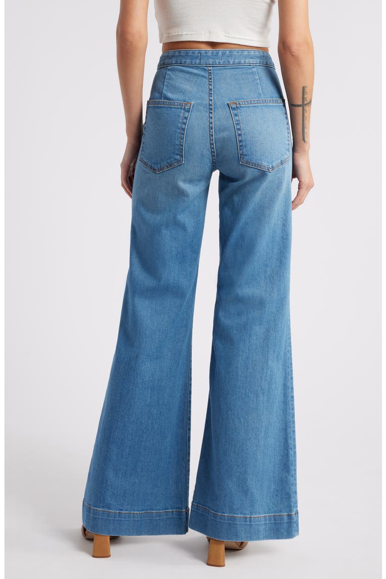 Brick House Wide Leg Sailor Jeans, Alternate, color, HARBOUR