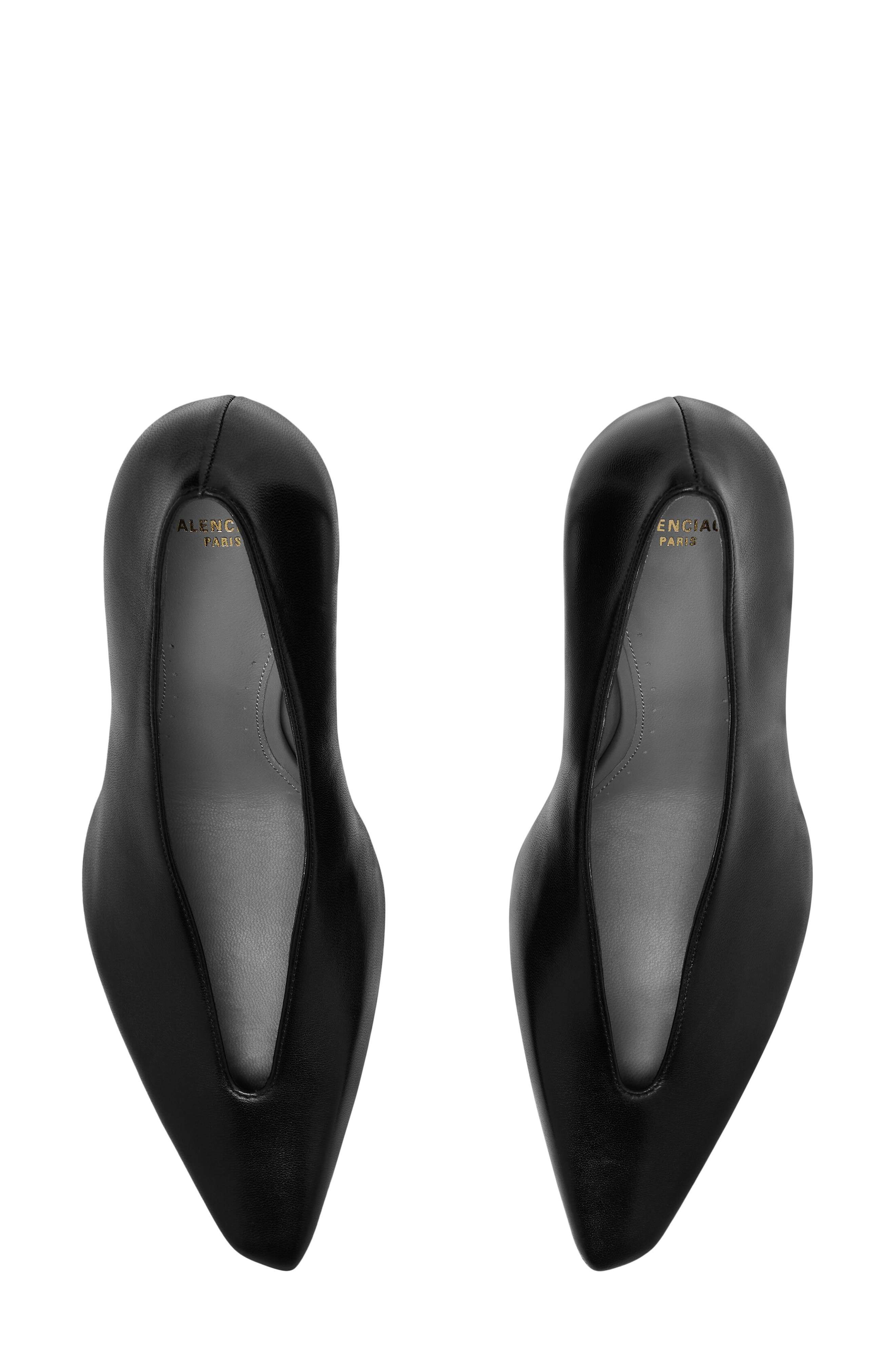 Balenciaga Duchesse Pointed Toe Pump, Alternate, color, Black