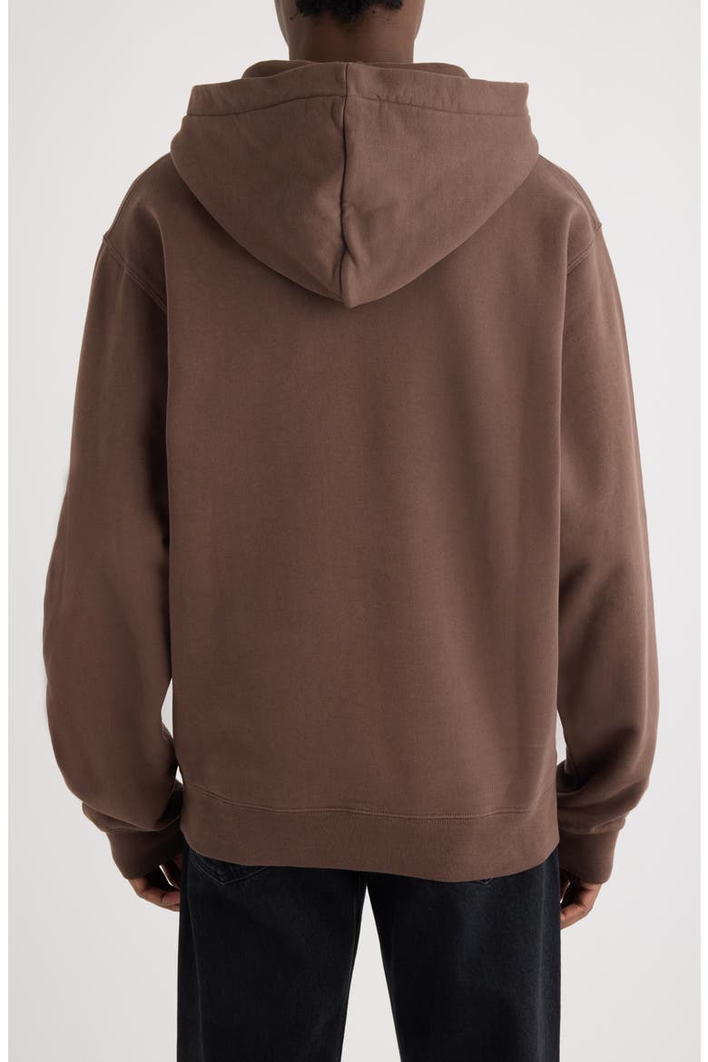 Le Hoodie Gros Grain Cotton Hoodie, Alternate, color, DARK BROWN