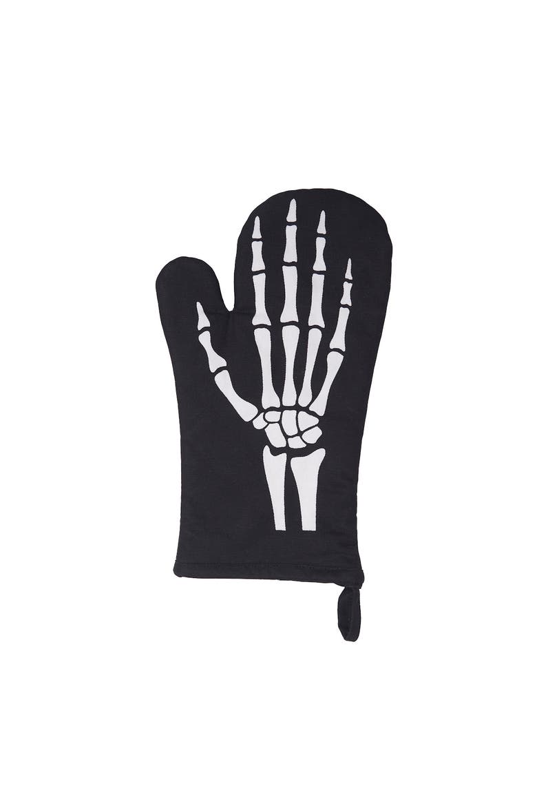 Bones Oven Mitt, Main, color, Black