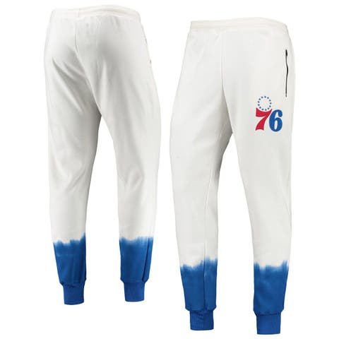 Men's FISSL Oatmeal Philadelphia 76ers Double Dribble Tie-Dye Fleece Jogger Pants