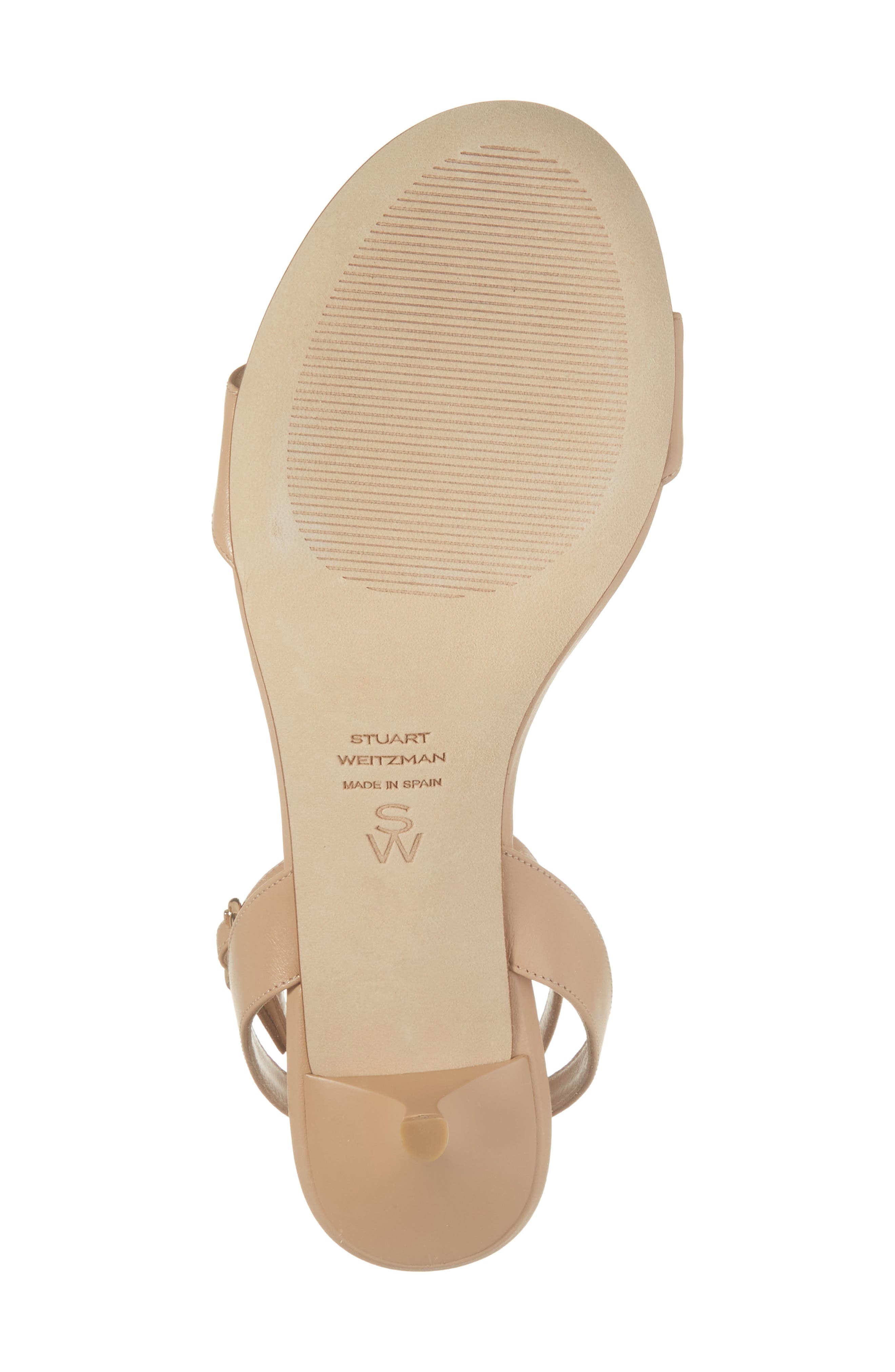 Stuart Weitzman Kellie Ankle Strap Sandal, Alternate, color, Adobe