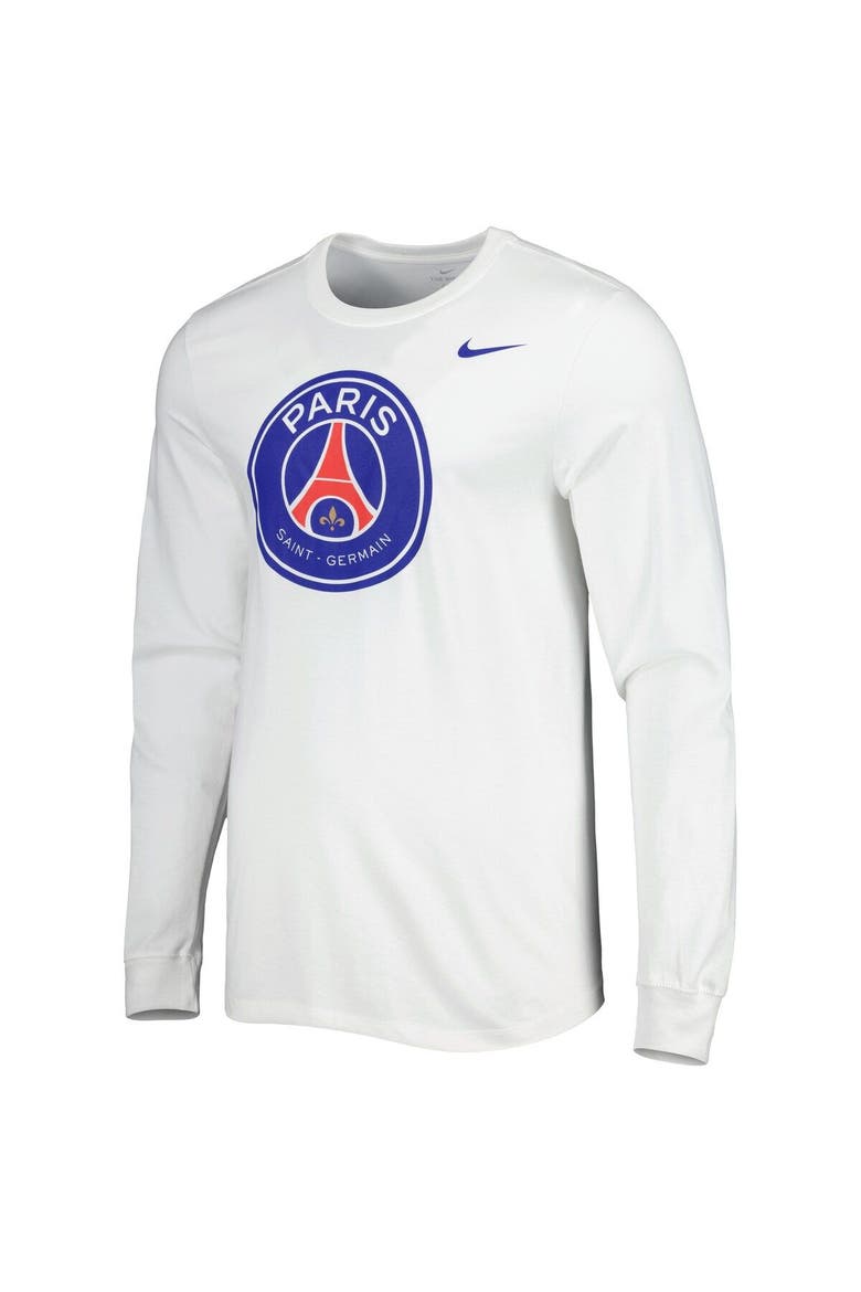 Men's Nike White Paris Saint-Germain Core Long Sleeve T-Shirt, Alternate, color, White