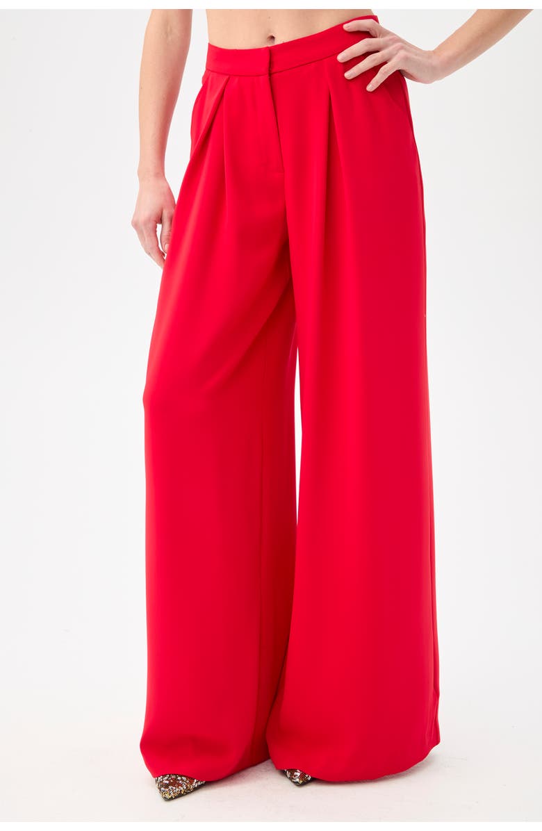 Trina Turk Saige Drapey Wide Leg Pant, Alternate, color, Moulin Rouge
