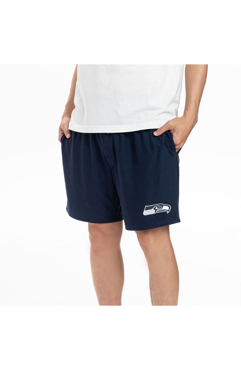CONCEPTS SPORT Men's Concepts Sport College Navy Seattle Seahawks Gauge Jam Two-Pack Shorts Set, Main, color,