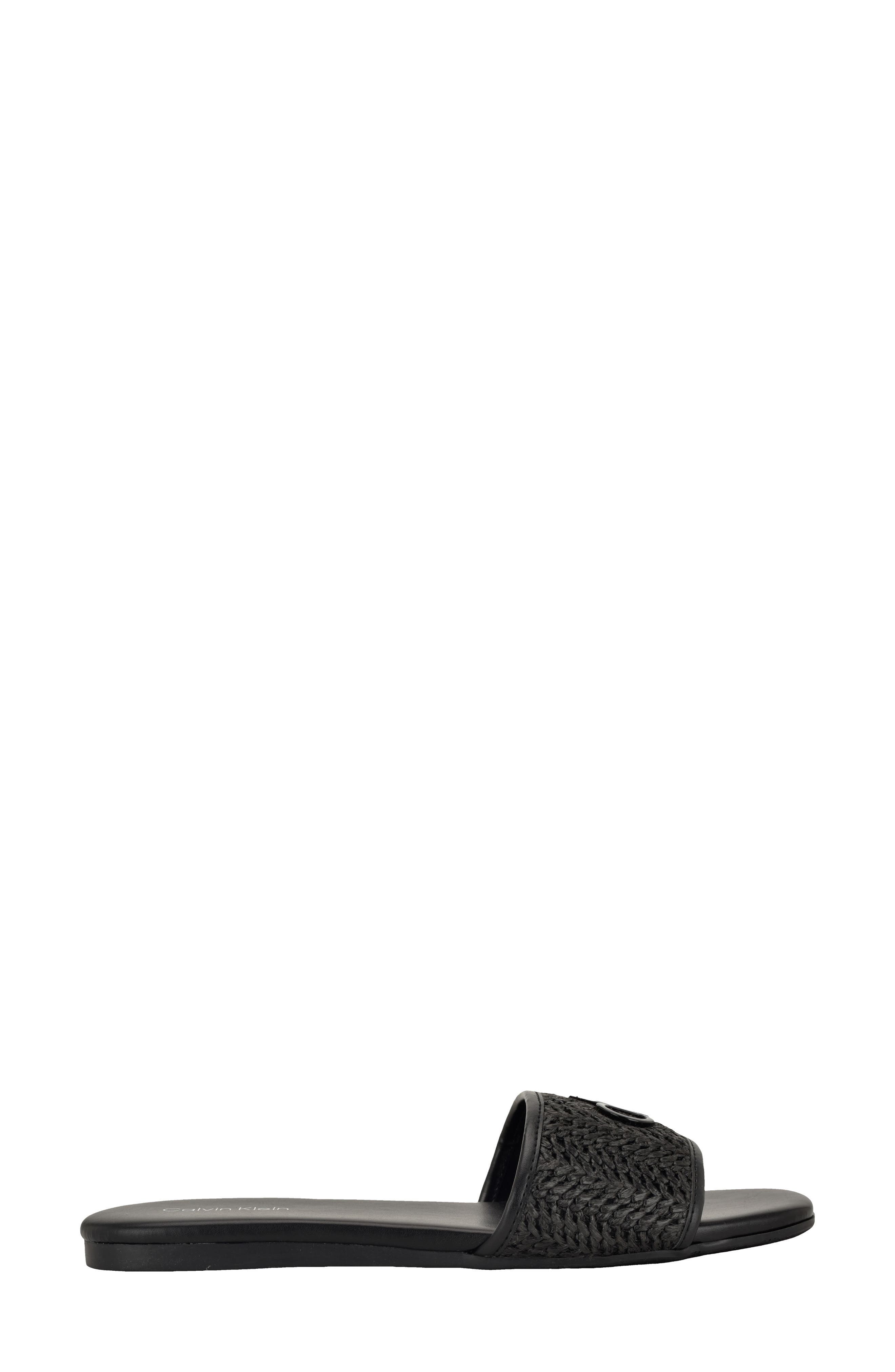 Calvin Klein Yolla Slide Sandal, Alternate, color, Black12/Black
