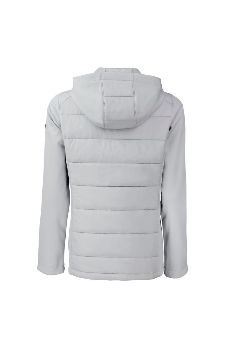 Cutter & Buck Women's Cutter & Buck  Gray New England Patriots Throwback Evoke Hybrid Eco Softshell Recycled Full-Zip Hoodie Jacket, Alternate, color, 