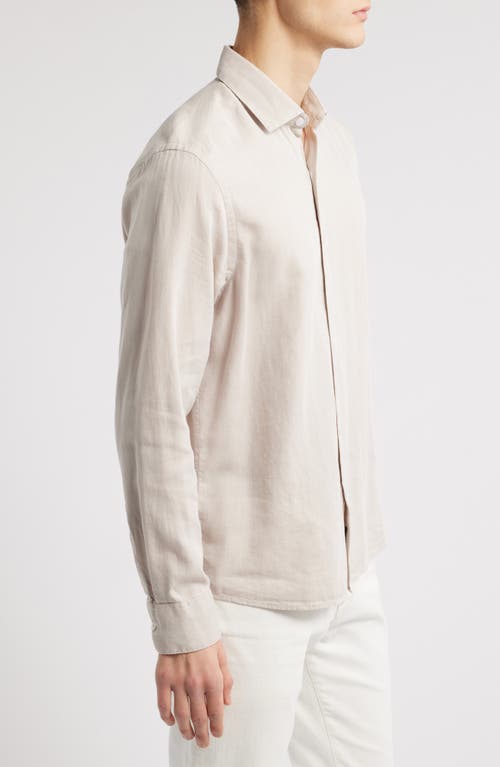 Robert Barakett Cranford Cotton & Lyocell Button-up Shirt In Brown