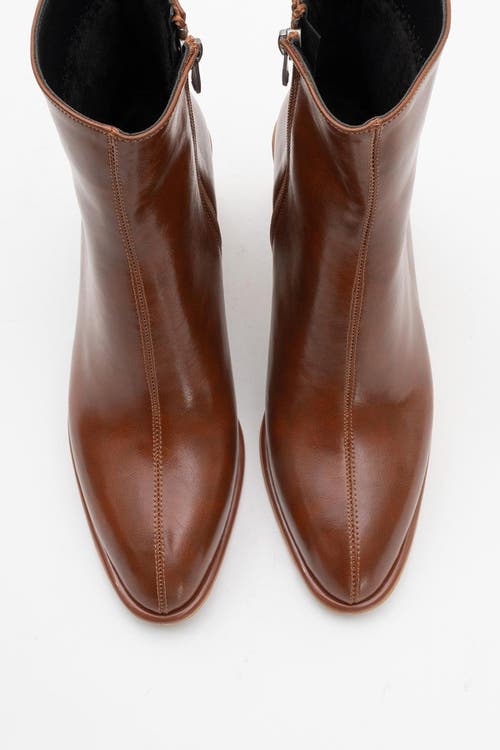 Prologue Shoes Maura Block Heel Boot In Brown
