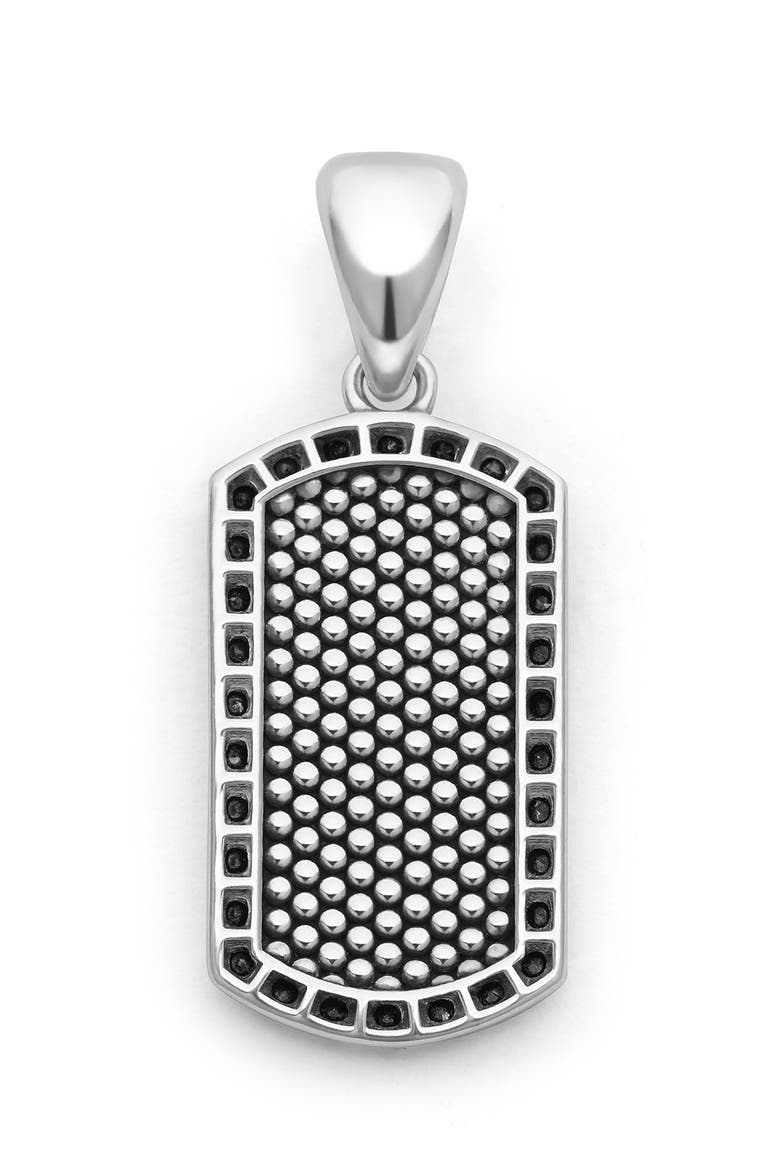 Men's Anthem Diamond Tag Amulet, Alternate, color, BLACK