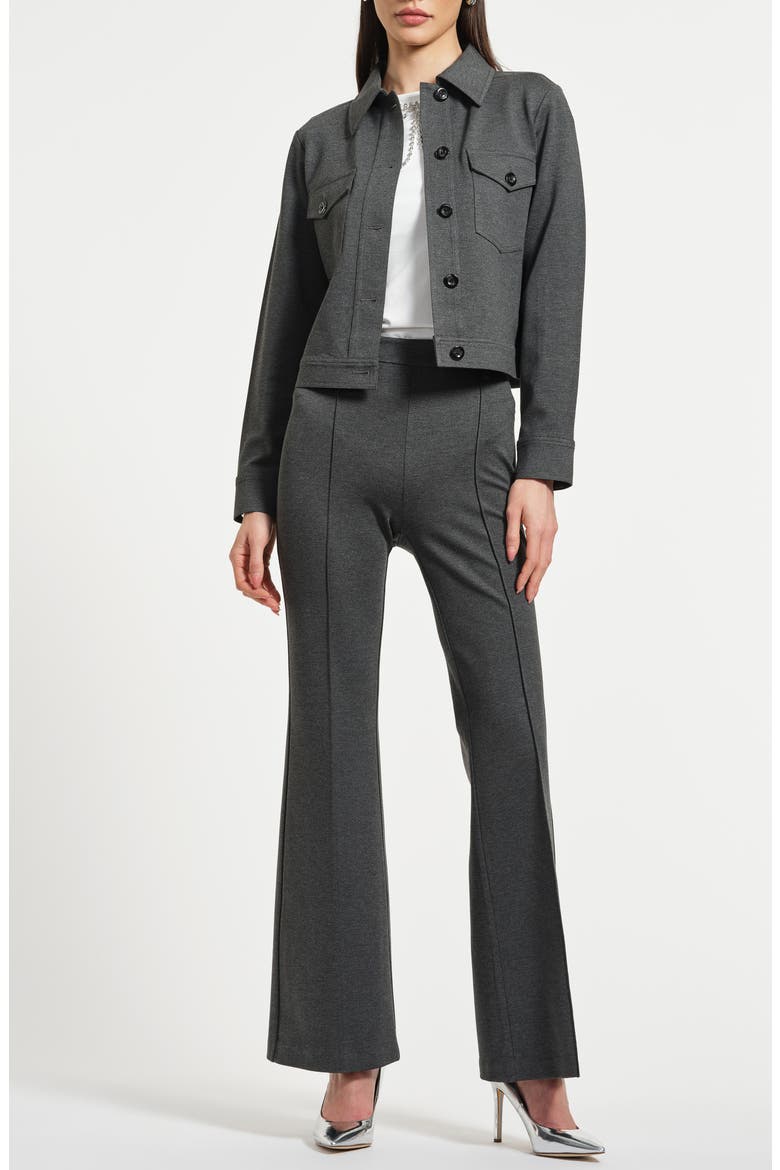Crop Ponte Jacket, Alternate, color, CHARCOAL GREY