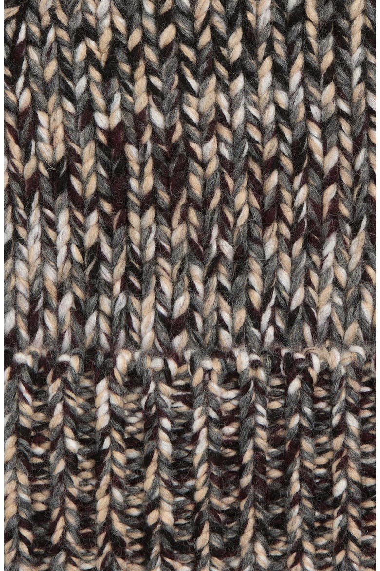 Marled Beanie, Alternate, color, GREY CAMEL