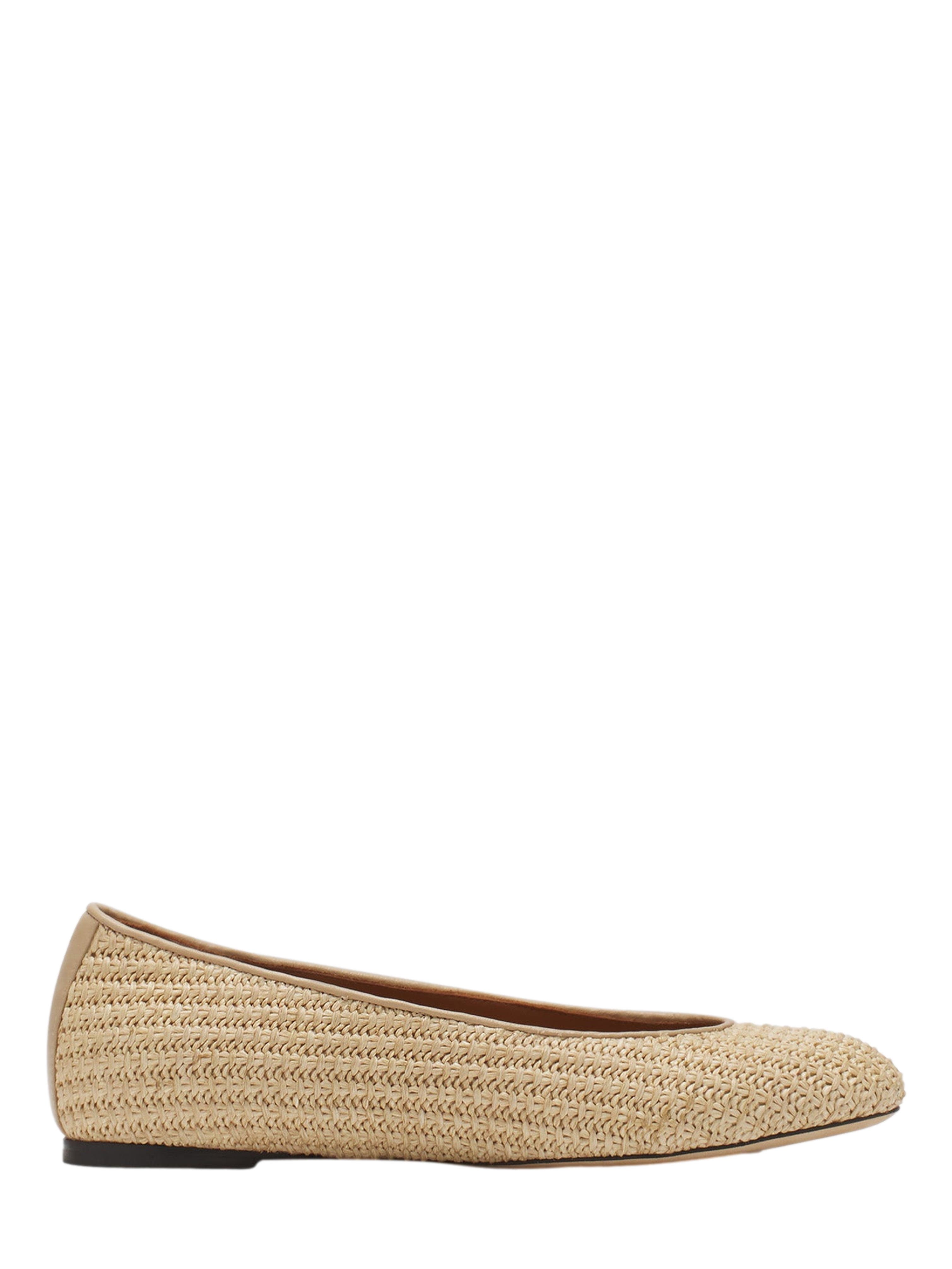 Lanvin Raffia Ballerina, Main, color, 
