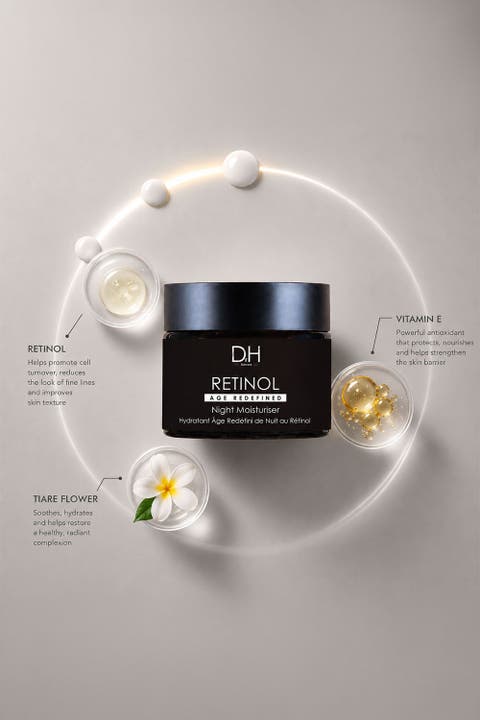 Retinol Anti-Ageing Night Moisturiser 60ml for Fine Lines & Wrinkles, Loss of Firmness