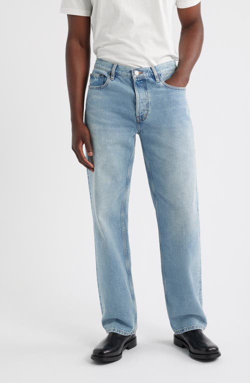 Frame Relaxed Fit Straight Leg Jeans In Momentum Blue In Blue