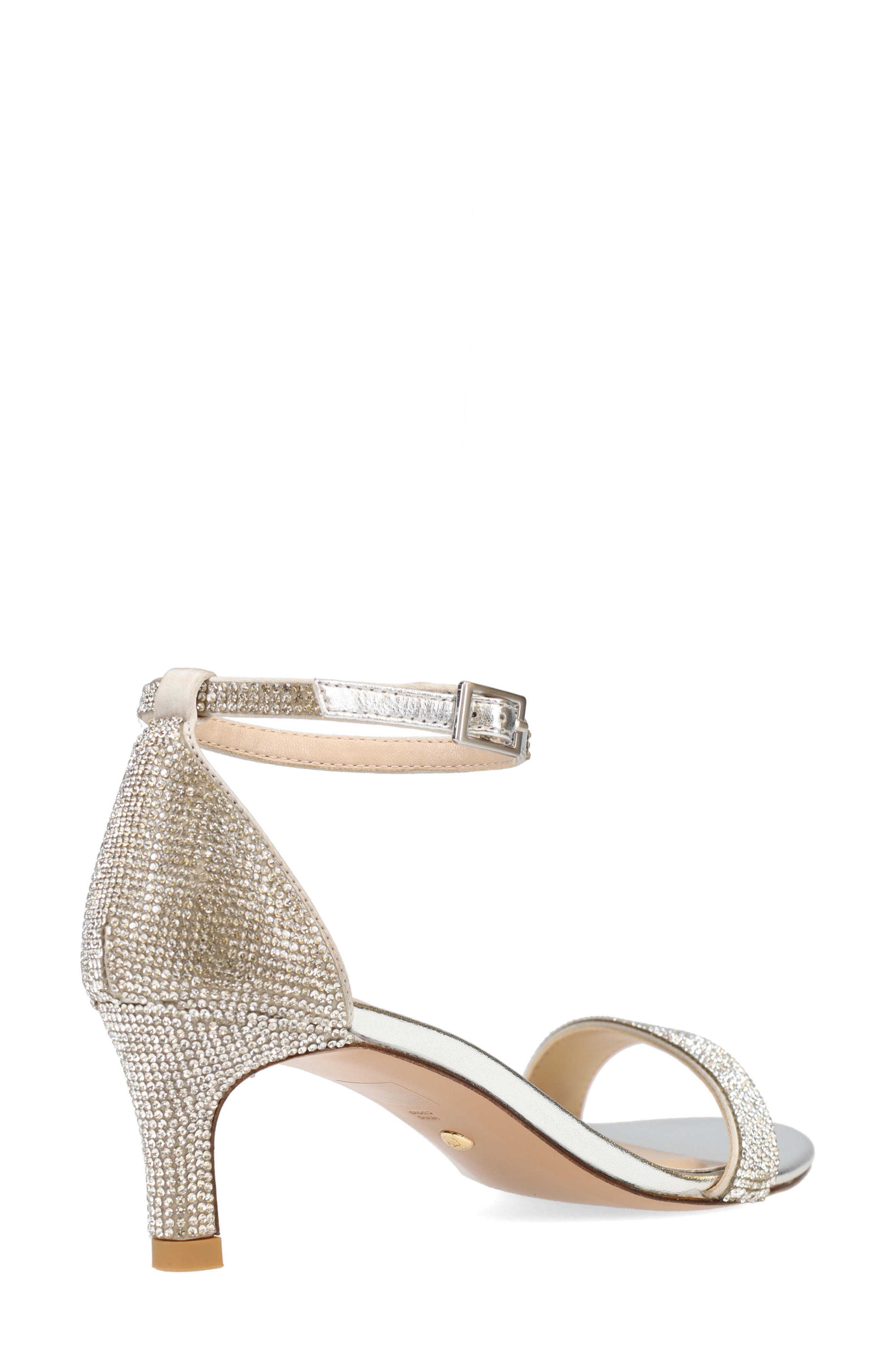 Pelle Moda Uciel Ankle Strap Sandal, Alternate, color, Silver