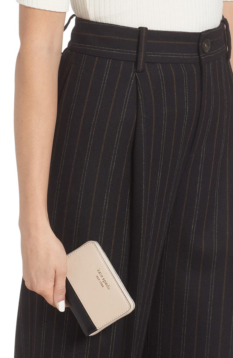 Kate Spade New York spencer zip leather card case, Alternate, color, 