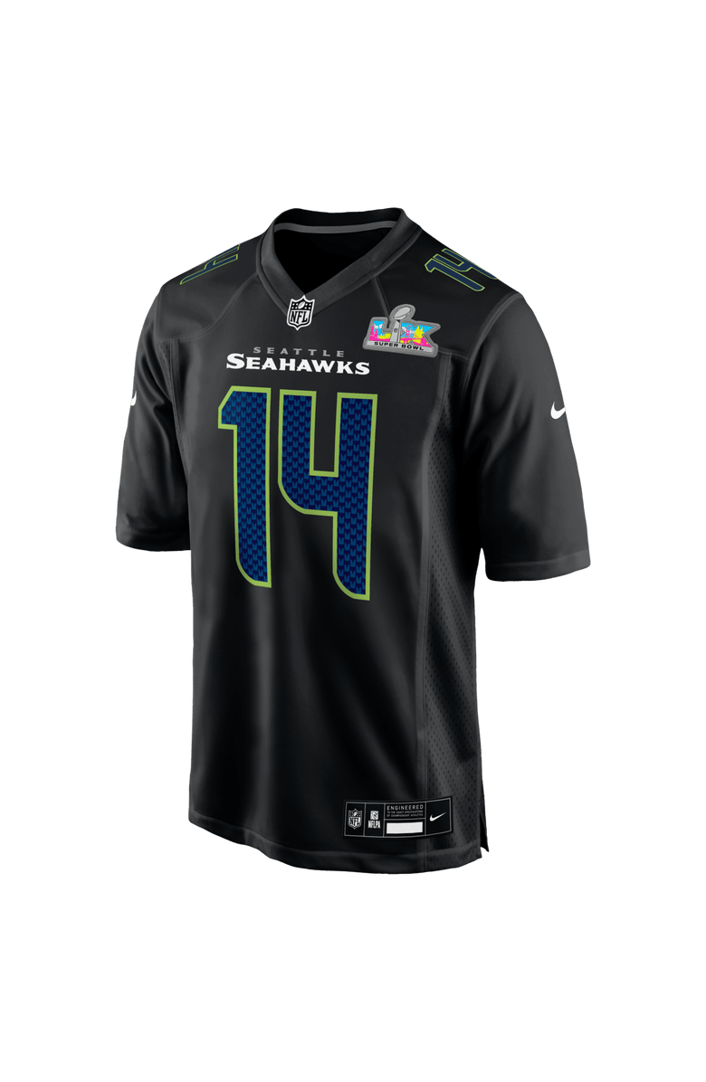 Nike Men's Nike Sam Darnold Black Seattle Seahawks Super Bowl LX Patch Carbon Fashion Game Jersey, Alternate, color, Black