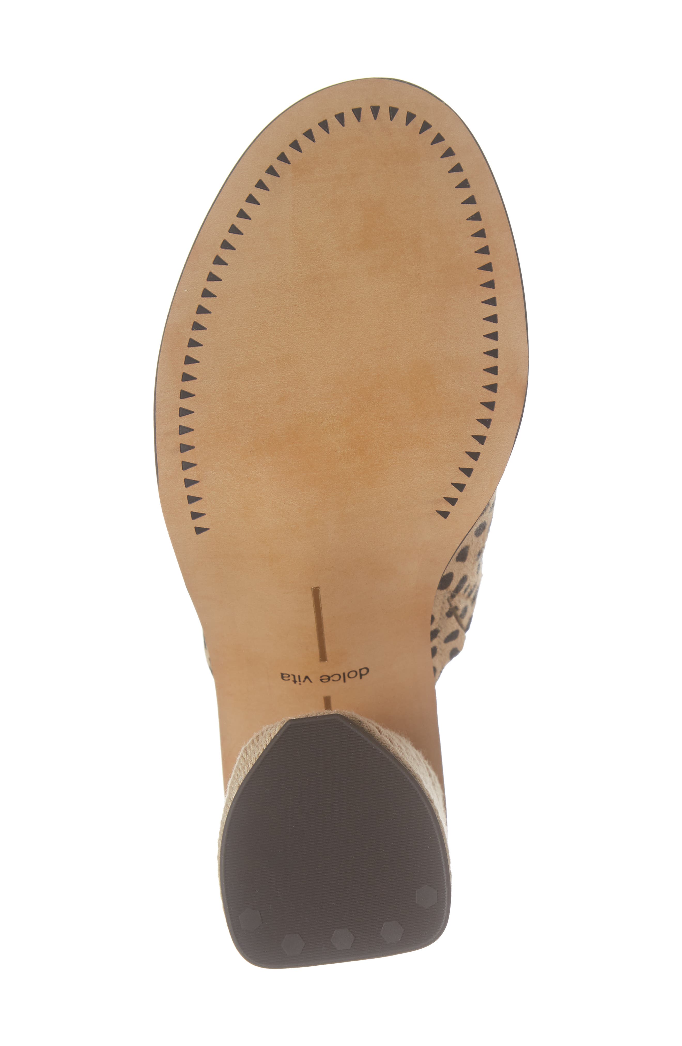Alba Braided Heel Mule Sandal, Alternate, color, LEOPARD CALF HAIR