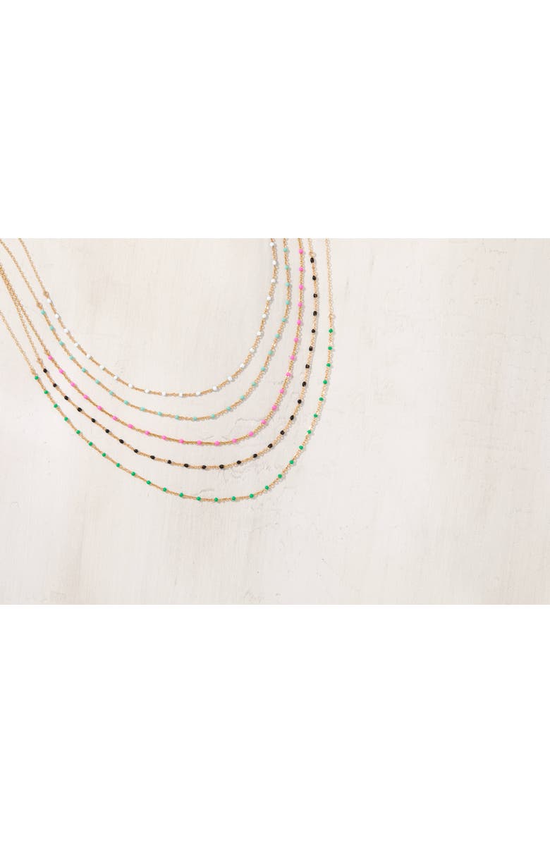 Set & Stones Kaz Necklace, Alternate, color, Gold / White