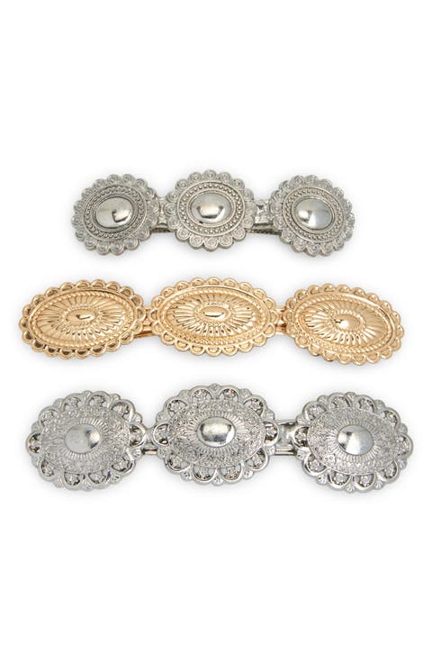 Assorted 3-Pack Western Barrettes