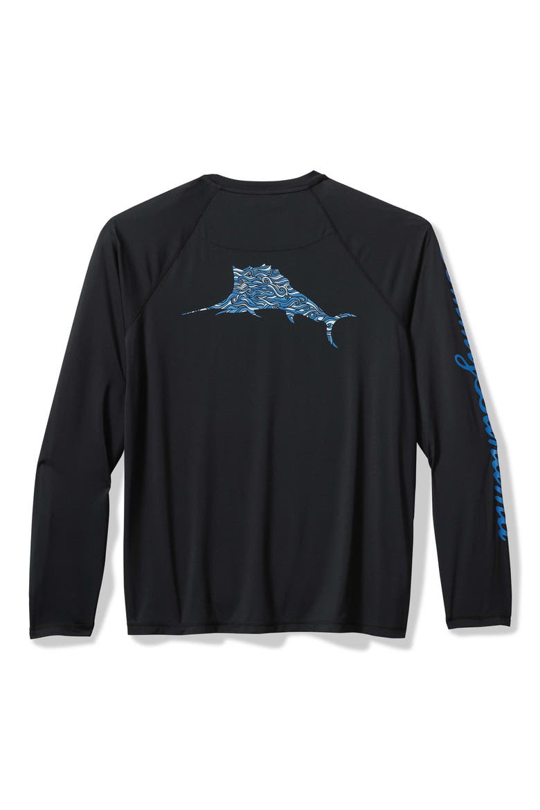 Chill Time Surf IslandZone® Long Sleeve Rashguard, Alternate, color, JET BLACK