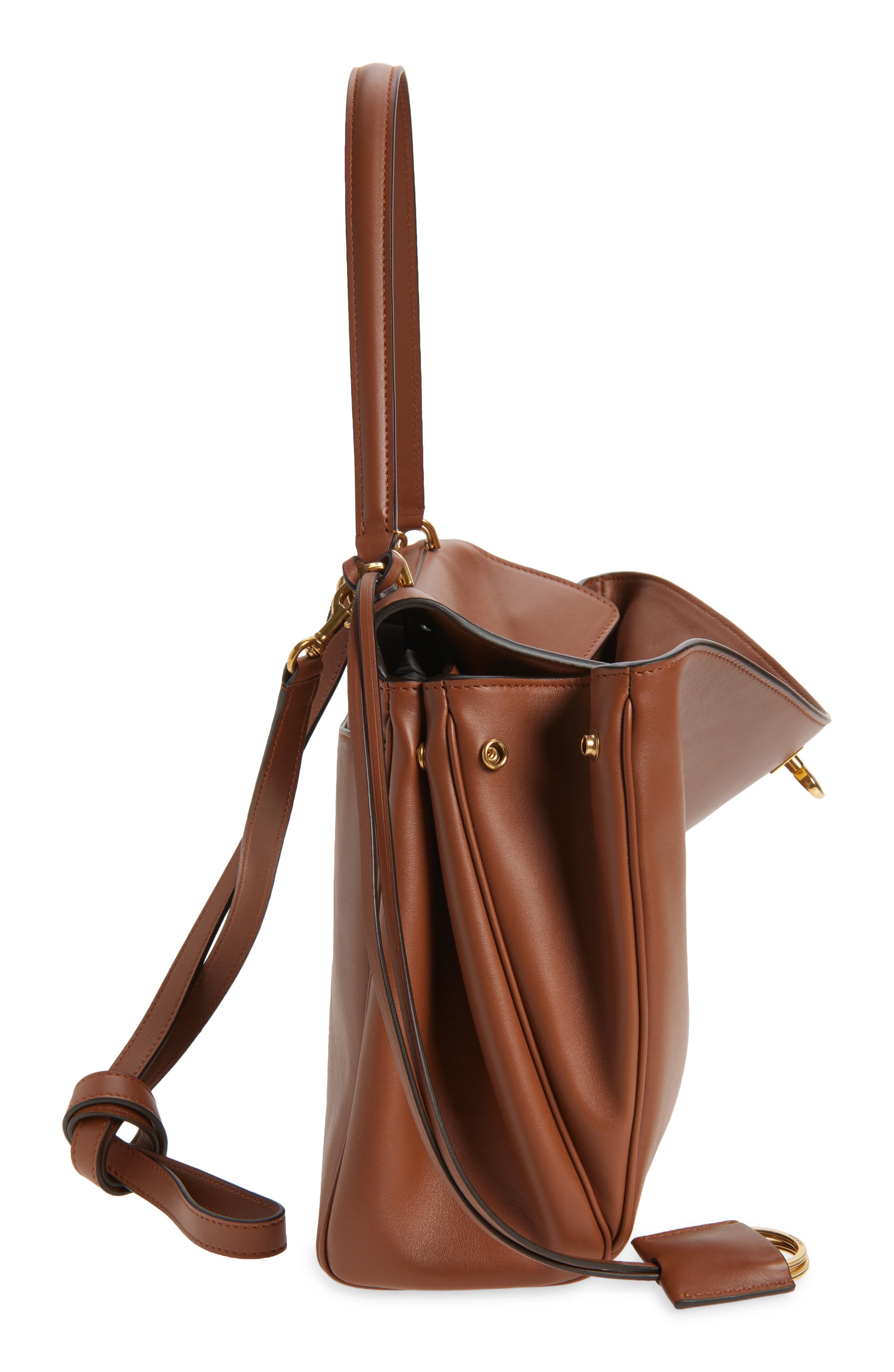 Medium Rodeo Leather Handbag, Alternate, color, 2237 NEW TAN
