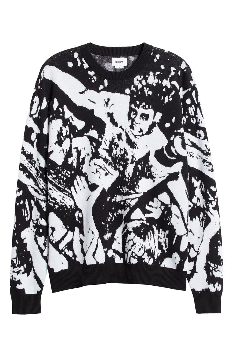 Obey Crowd Surfing Sweater, Alternate, color,
