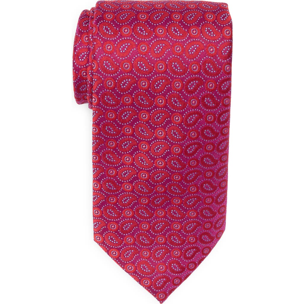 Ted Baker London Shadow Pine Silk Blend Tie In Red