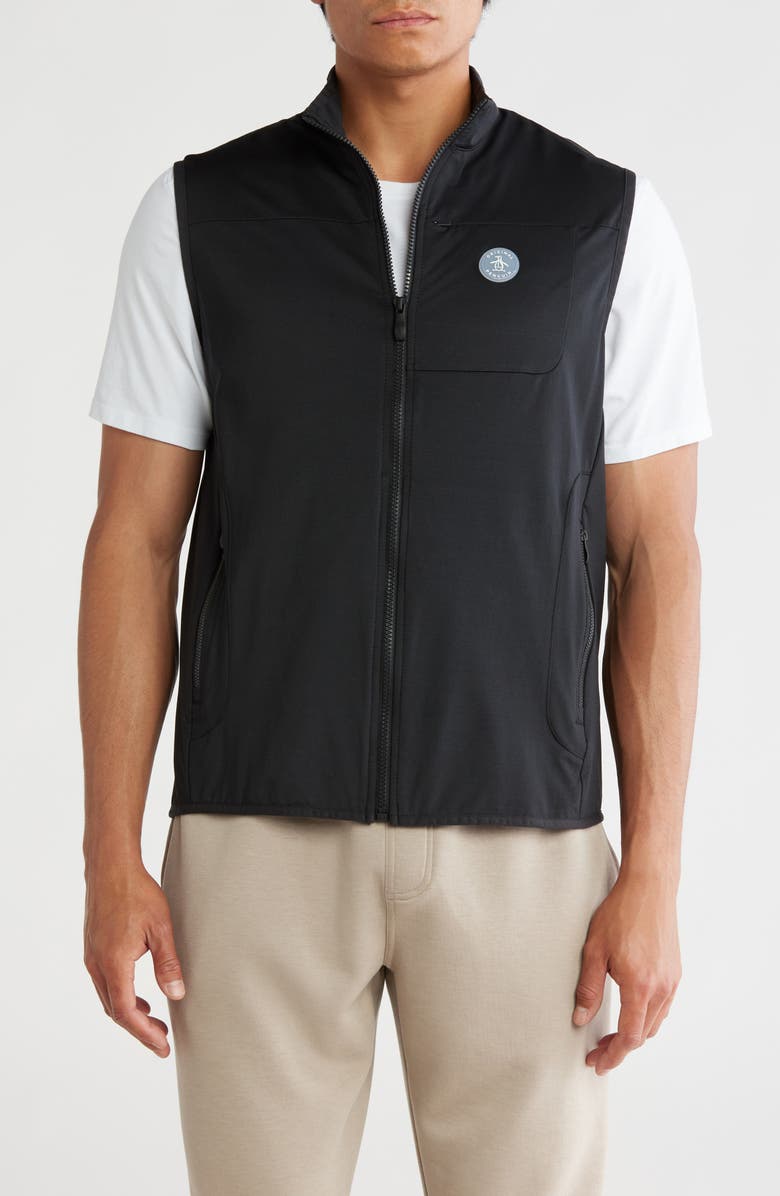Original Penguin Lightweight Full-Zip Golf Vest, Main, color, Caviar