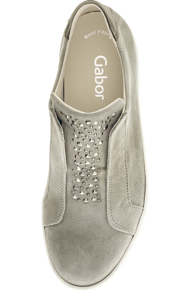 Gabor Crystal Studded Sneaker, Alternate, color, Schilf