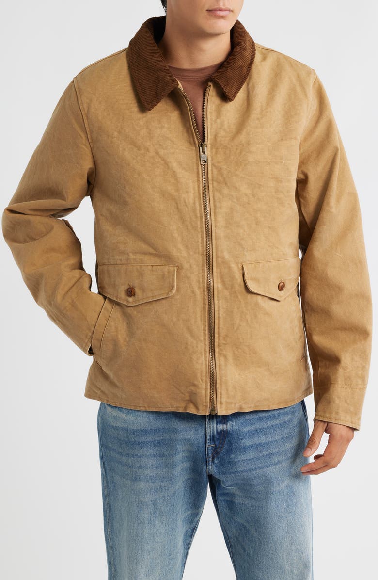 Schott NYC Countryman's Sunset Cotton Canvas Zip-Up Jacket, Alternate, color, Tobacco