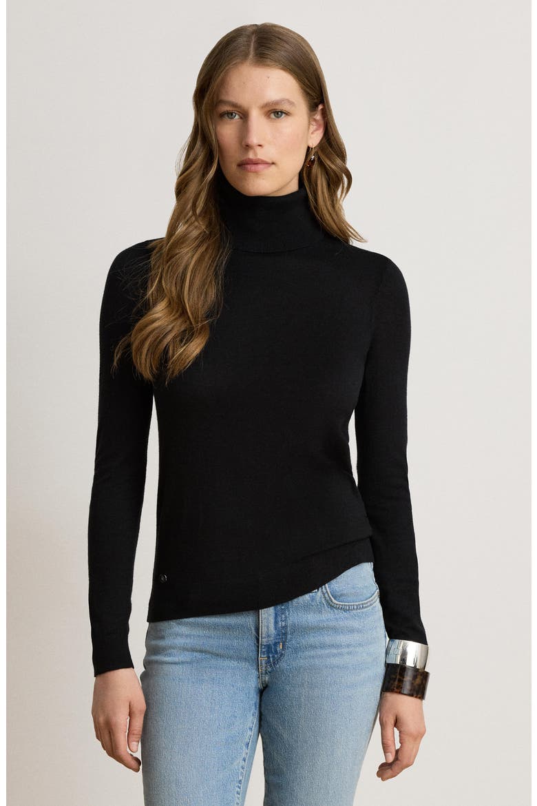 Turtleneck Sweater, Alternate, color, BLACK