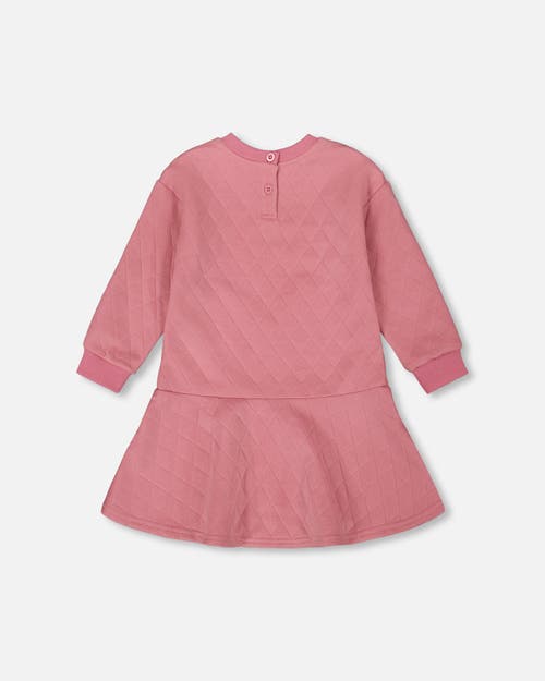 Deux Par Deux Quilted Dress In Pink