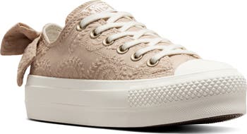 Platform Embroidered Oxford Sneaker