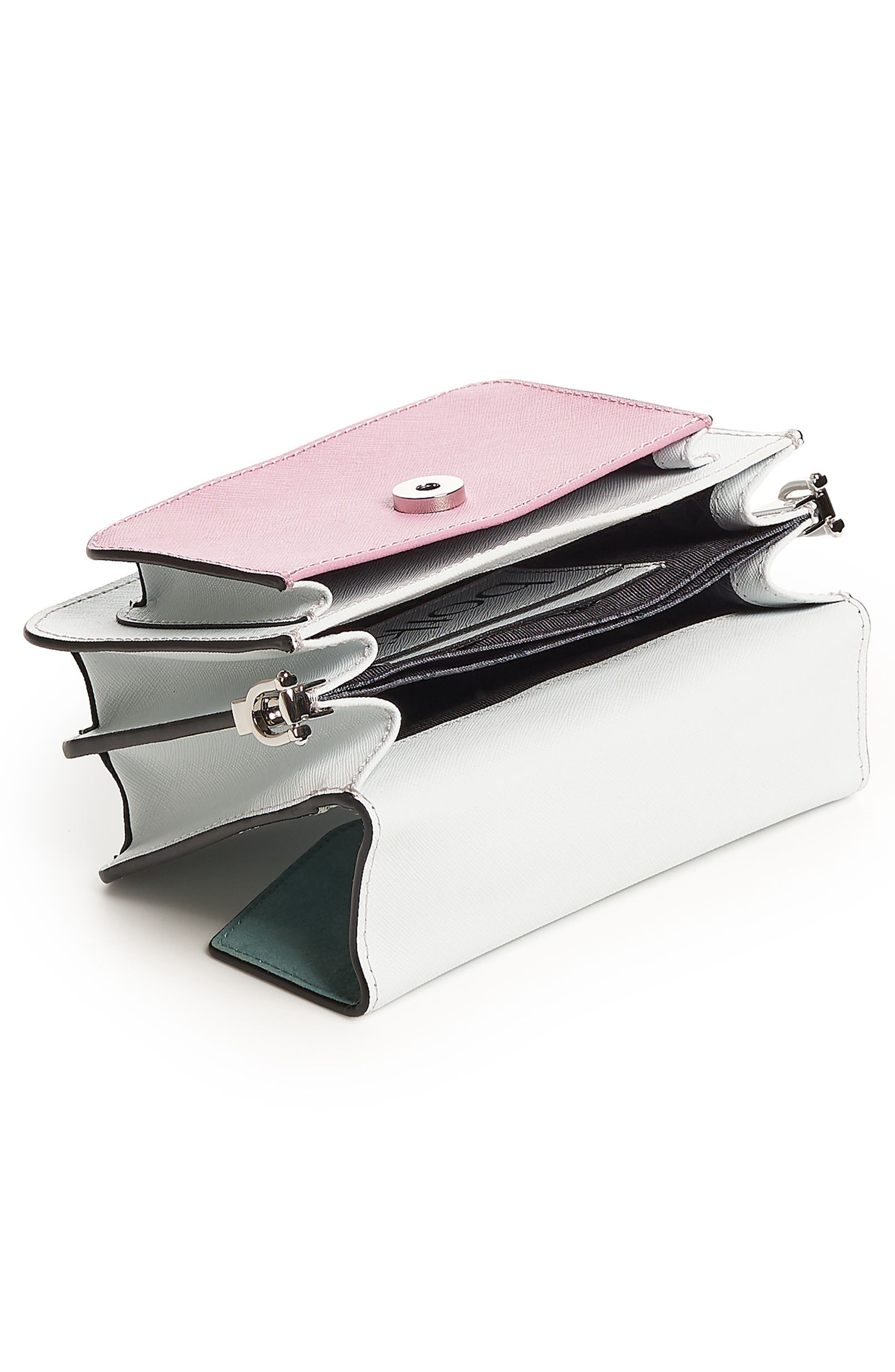 Mini Cobble Hill Calfskin Leather Crossbody Bag, Alternate, color, SEAFOAM  COLORBLOCK