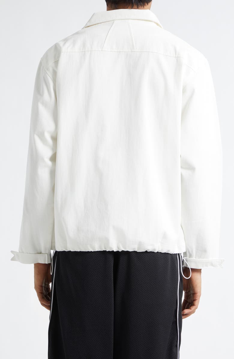 Rhude Logo Appliqué Coach's Jacket, Alternate, color, White/ White