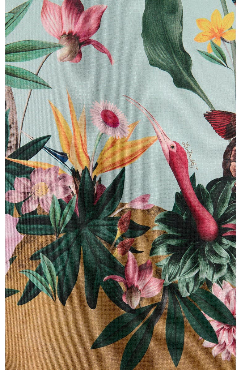 La DoubleJ Swing Dress With Feathers, Alternate, color, Zooflora Panel Light Blue