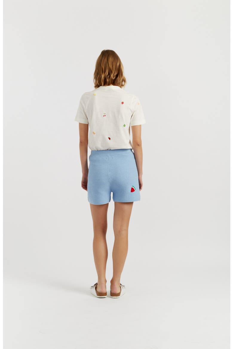 Cotton Snoopy Crochet Shorts, Alternate, color, Light Blue