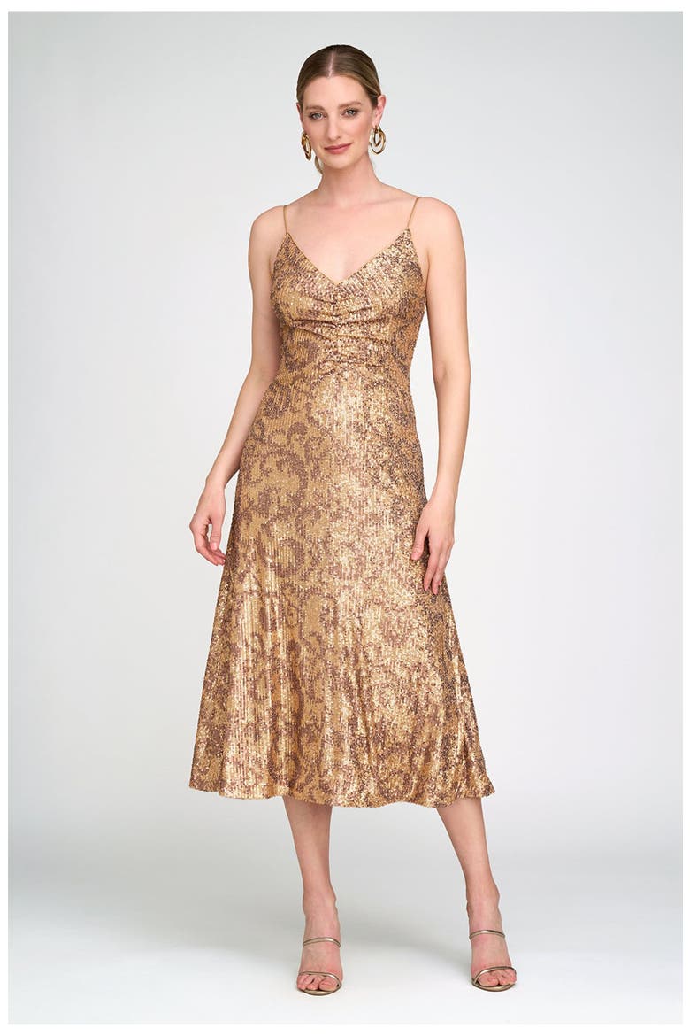 Essence Dress in Leo Sequin, Main, color, Gold