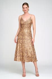 HALSTON Essence Dress in Leo Sequin