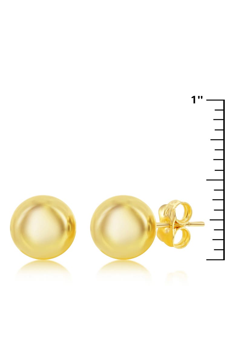 SIMONA 14K Yellow Gold Bead Stud Earrings, Alternate, color, Gold